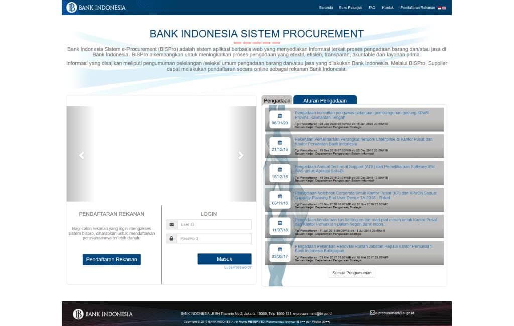 Bispro: Bank Indonesia Sistem Procurement, Yuk Cari Tahu
