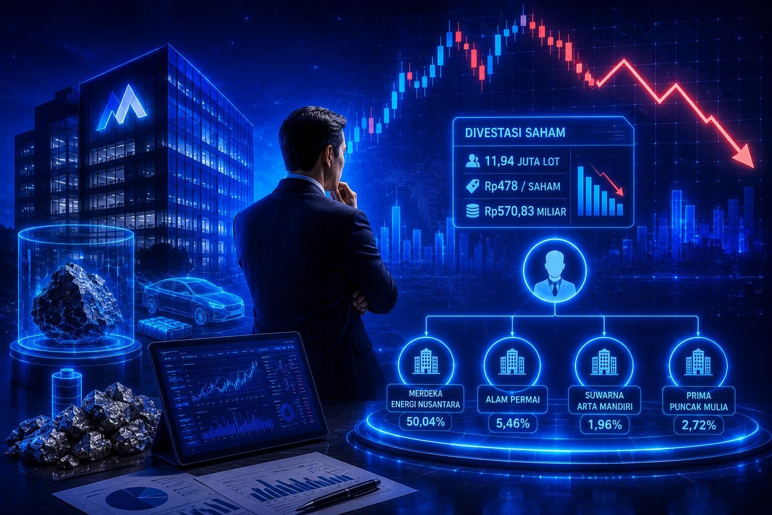 MBMA Cetak Laba Rp835 Miliar, Induknya MDKA Siapkan Private Placement Triliunan