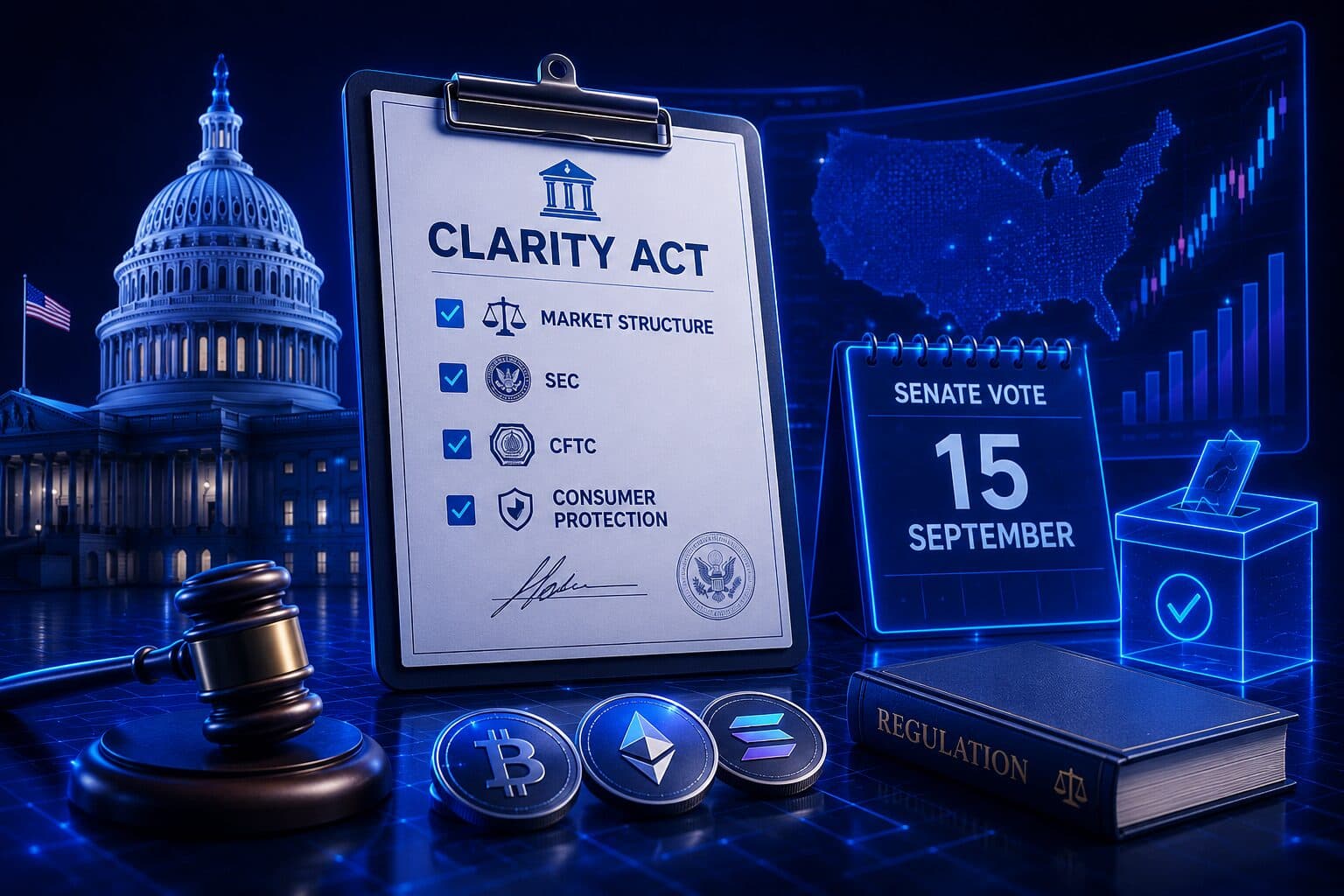 Senat AS Tunda Voting CLARITY Act hingga September, Ini yang Perlu Dicermati Pasar
