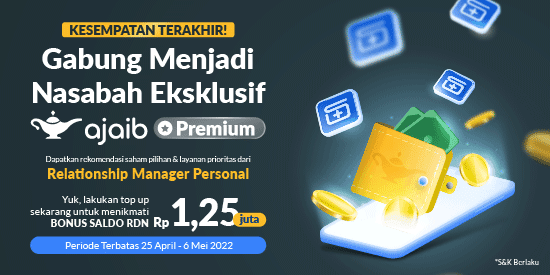Gabung menjadi Nasabah Ajaib Premium, Dapatkan Hadiah Saldo RDN Rp1,25 juta