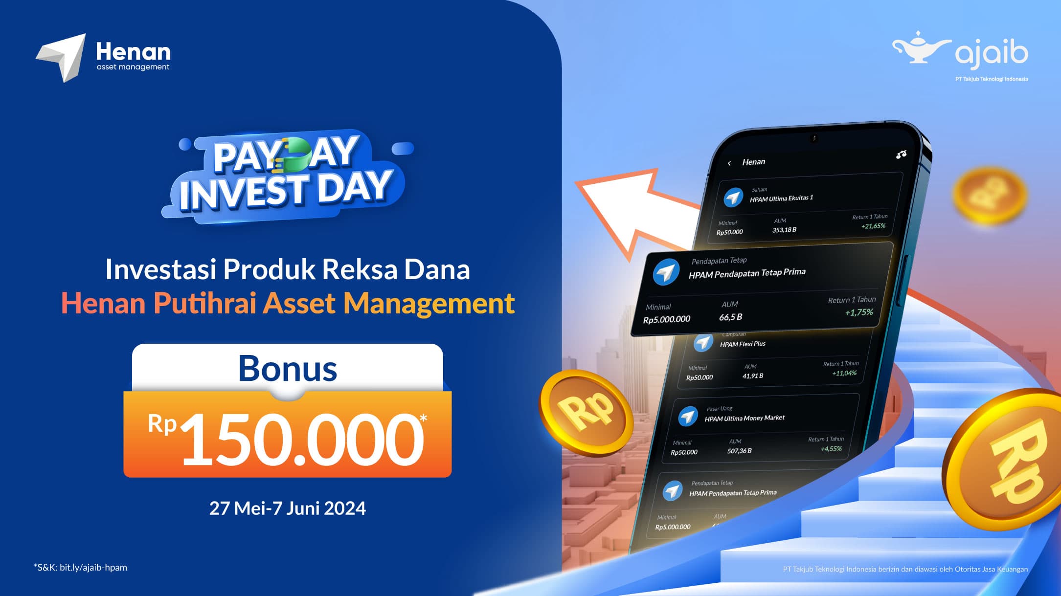 Investasi Produk Reksa Dana HPAM, Dapatkan Bonus Rp150.000