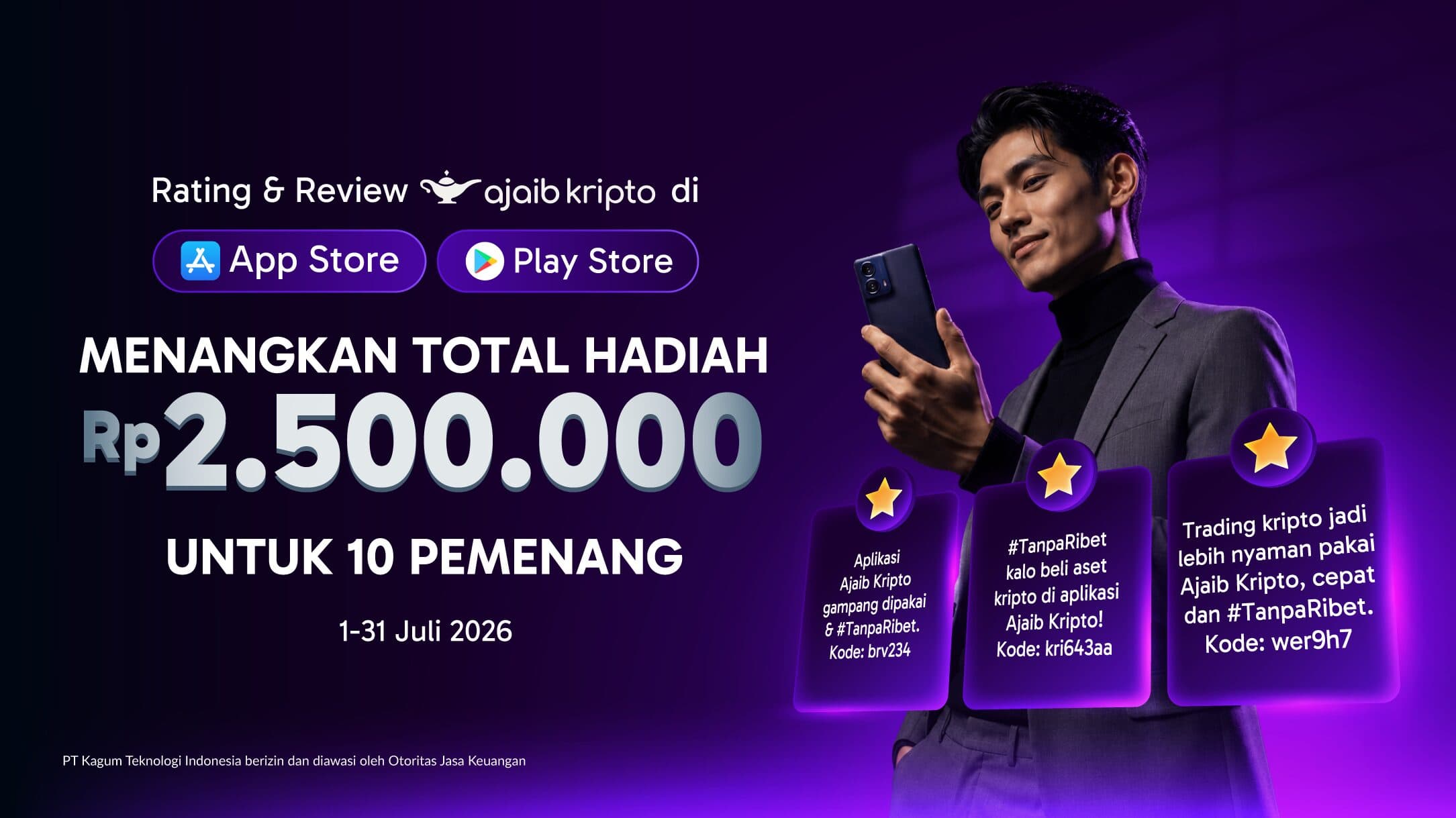 Rate & Review Ajaib Sekarang, Hadiah 2.5JT Menunggu Kamu!