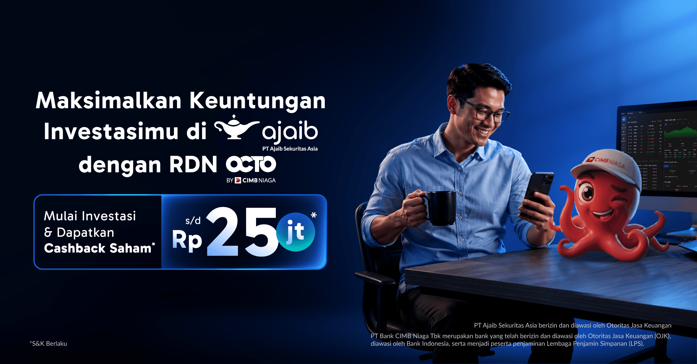 Mulai investasi saham dengan RDN CIMB Niaga & Menangkan Cashback Saham BNGA hingga Rp25JT!