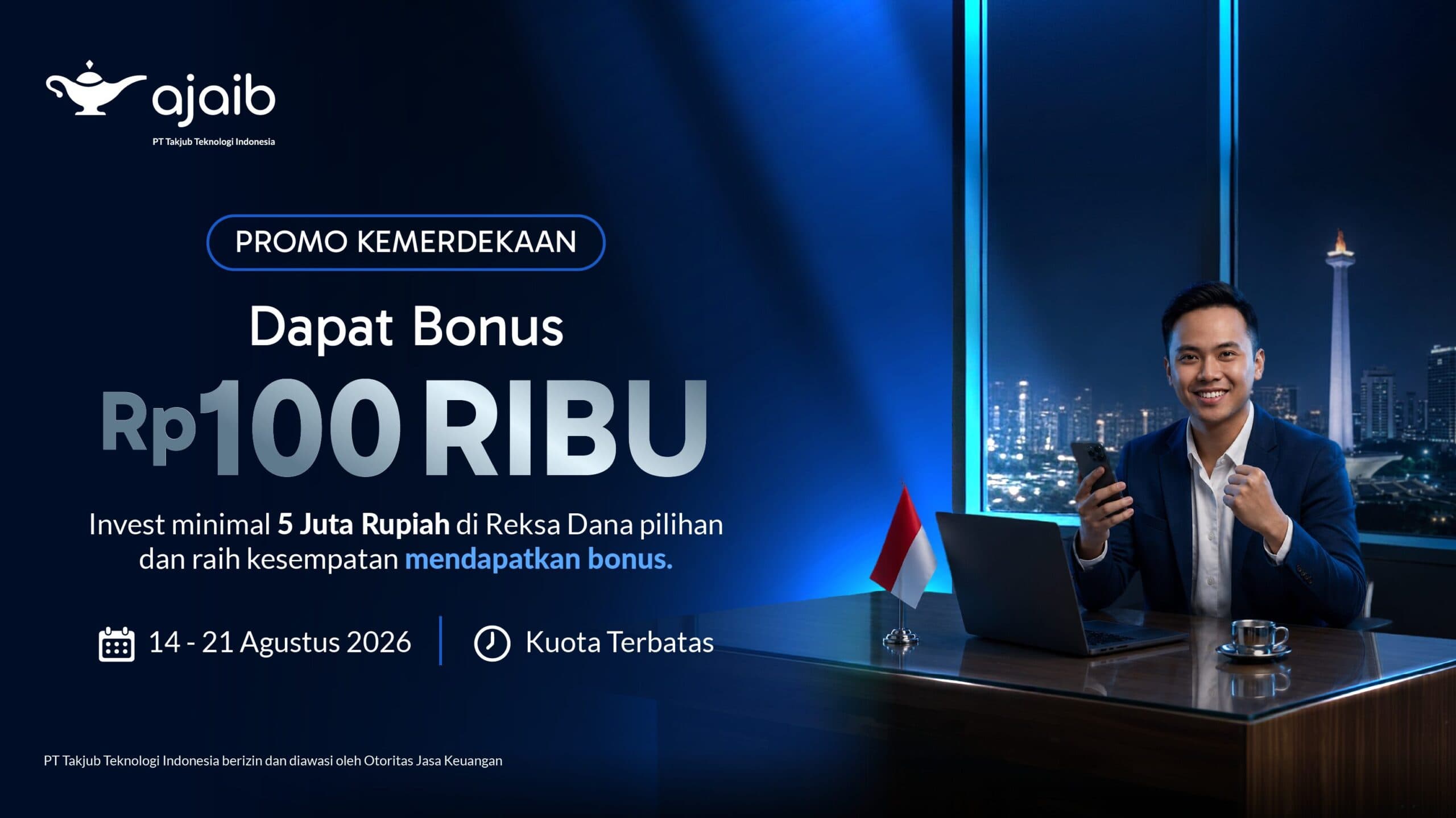 Promo Kemerdekaan: Invest di Reksa Dana Pilihan, Dapat Bonus hingga Rp100 Ribu