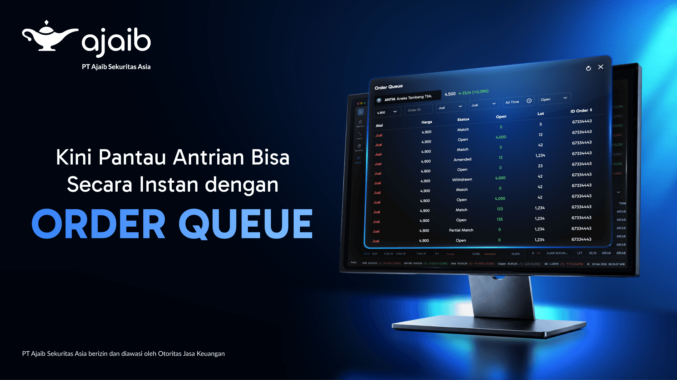 Pantau Order Queue Saham Secara Real-Time di Ajaib Terminal, Jangan Sampai Ketinggalan Antrean!