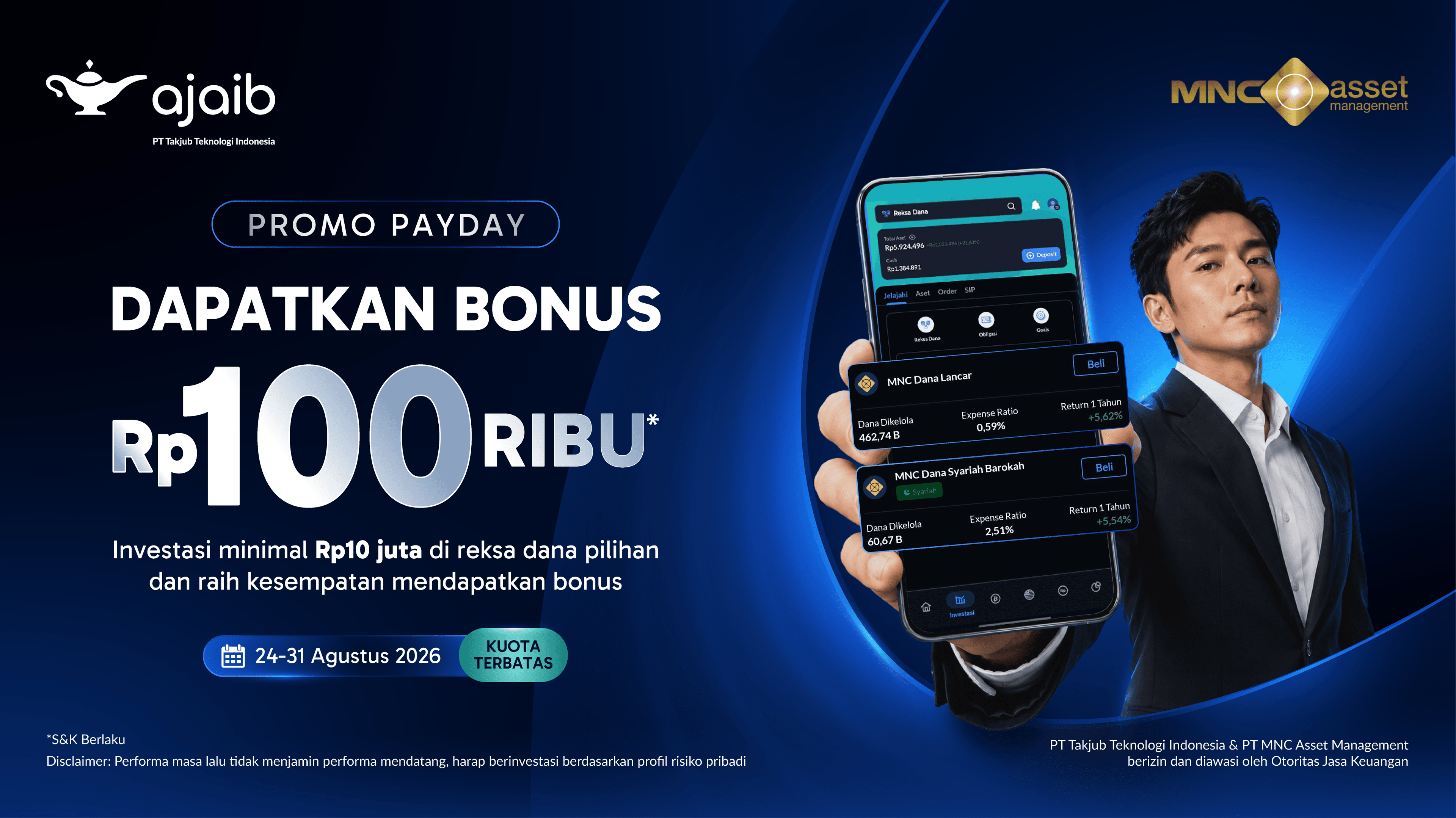 Promo Payday: Investasi di Reksa Dana Pilihan, Dapatkan Bonus Rp100 Ribu