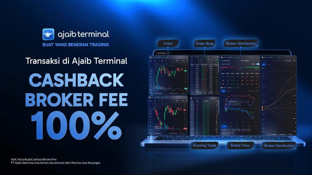 Transaksi di Ajaib Terminal, Cashback Broker Fee 100%