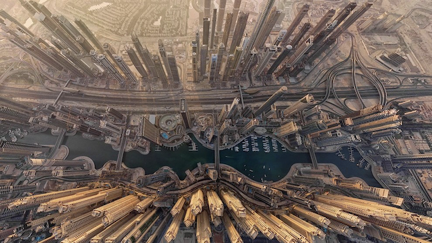 Kota Dubai dari langit
